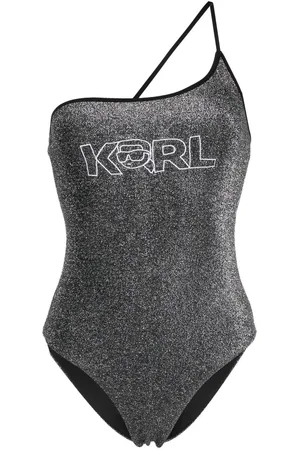 Karl Lagerfeld Ikon 2.0 Lurex swimsuit