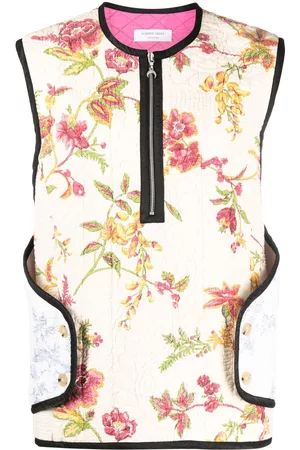 Marine Serre Floral-print sleeveless jacket