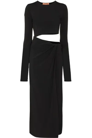 The Andamane Gia gathered cut-out dress
