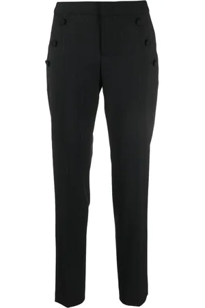 PT Torino Pinstriped-pattern slim-cut trousers