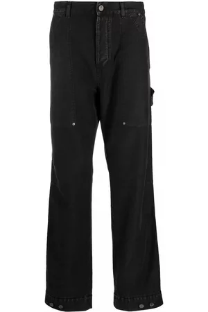 Palm Angels Logo-patch straight-leg trousers