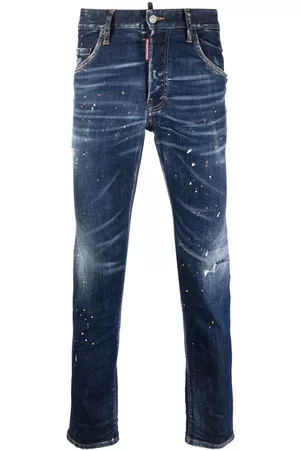 Dsquared2 Paint-splatter skinny-cut jeans