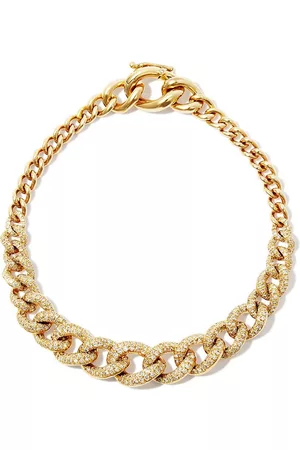 Shay 18kt yellow Diamond Gradual Pave Link bracelet