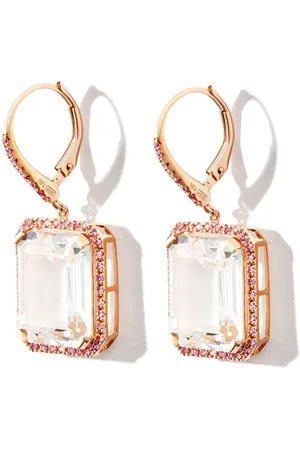 Shay 18kt yellow diamond and sapphire drop earrings