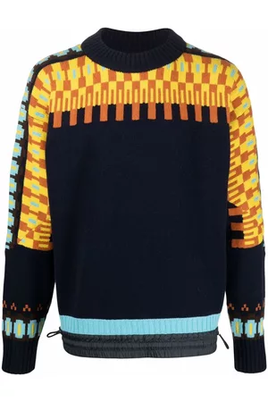 SACAI Intarsia-knit jumper