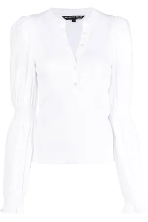 VERONICA BEARD Effy puff-sleeve blouse