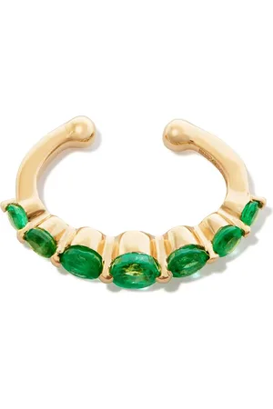 Shay 18kt yellow emerald ear cuff