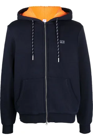 sun68 Men Sweatshirts - Logo-embroidered zipped hoodie
