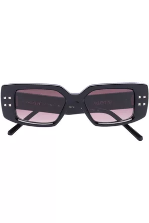 VALENTINO GARAVANI Rockstud rectangle-frame sunglasses
