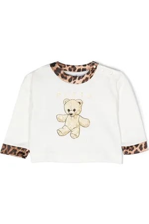 Philipp Plein Teddy Bear-print leopard-trim top