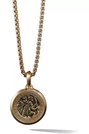 David Yurman 18kt yellow St. Christopher amulet (34.5mm)