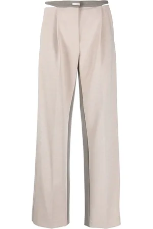 Patrizia Pepe Two-tone dart-detail trousers