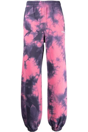 OFF-WHITE Diag-Stripe tie-dye track pants