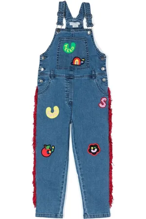 Stella McCartney Patch-detail denim dungarees