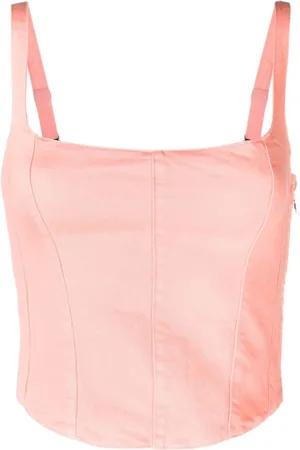 Patrizia Pepe Exposed-zip corset-style top