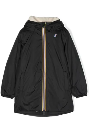 K-Way Eiffel logo-patch hooded coat