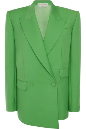 Alexander McQueen Double-breasted drop hem blazer