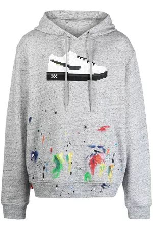 MOSTLY HEARD RARELY SEEN Graphic-print paint-splattered hoodie