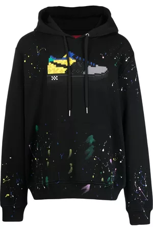 MOSTLY HEARD RARELY SEEN Graphic-print paint-splattered hoodie