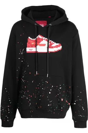 MOSTLY HEARD RARELY SEEN Graphic-print paint-splattered hoodie