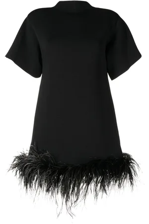 RACHEL GILBERT Rita feather-trim mini dress