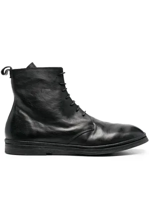 Moma Men Boots - Crinkled lace-up ankle boots