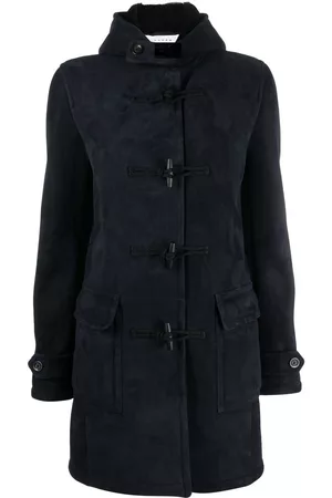 LISKA Faux-fur lined suede duffle coat