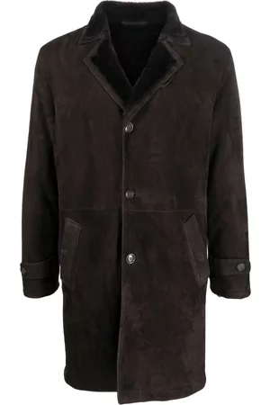 LISKA Single-breasted suede coat