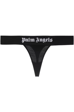 Palm Angels Logo-tape stretch-cotton thong