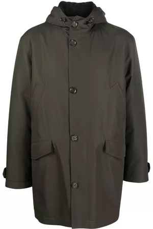 LISKA Button-front hooded coat