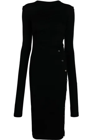 Quira Long-sleeve knitted midi dress