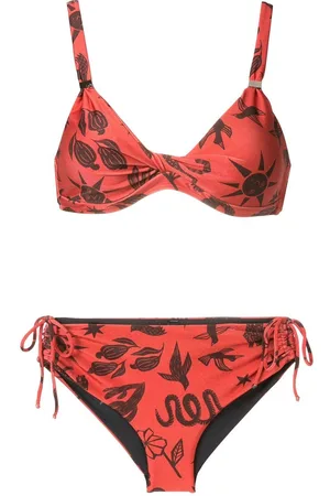 Lygia & Nanny Marcela twist-detail bikini set