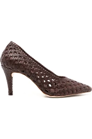 Sarah Chofakian Marlene interwoven leather pumps