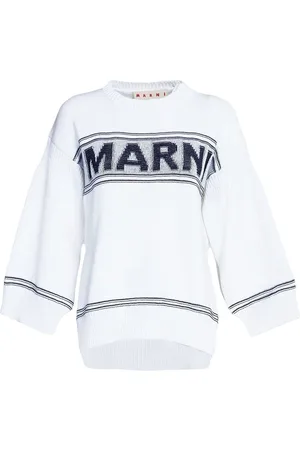 Marni Logo intarsia-knit sweater