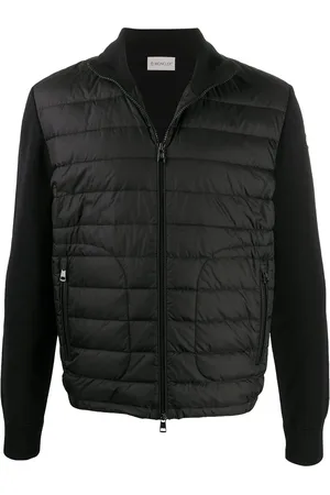 Moncler Padded-panel knitted jacket