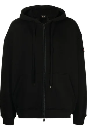 Nº21 Logo-patch zip-up hoodie