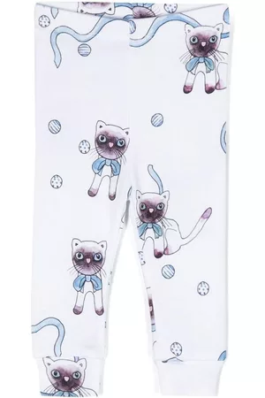 Mini Rodini Cat graphic-print leggings