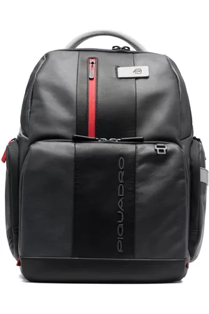 Piquadro Leather combination-lock backpack
