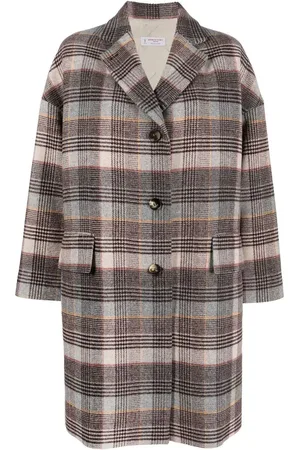 ALBERTO BIANI Check-pattern single-breasted coat