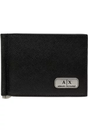 Armani Exchange logo-patch Moneyclip Bifold Wallet - Farfetch