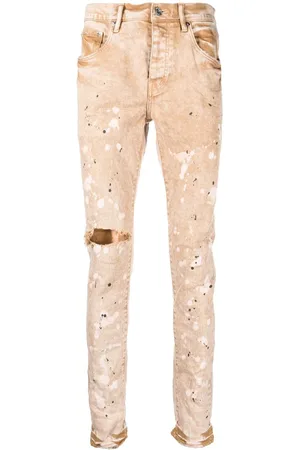 Purple Brand Paint-splatter detail jeans