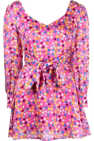 OLIVIA RUBIN Mosaic-print mini dress