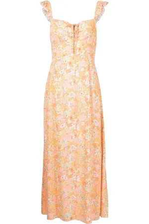 RIXO London Cecile flutter strappy dress