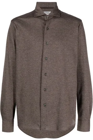 Orian Spread collar piqué shirt