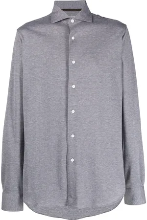 Orian Spread collar piqué shirt