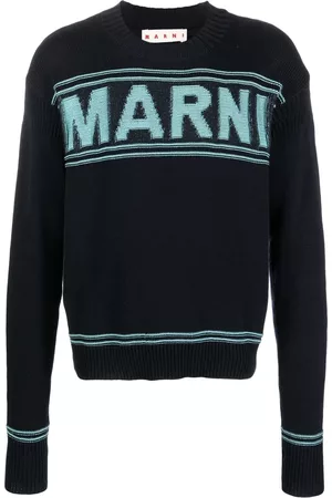 Marni Logo-intarsia cotton jumper