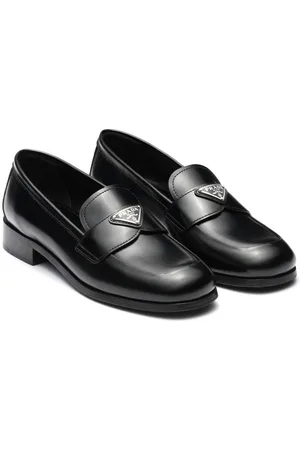 Prada Logo-plaque leather loafers