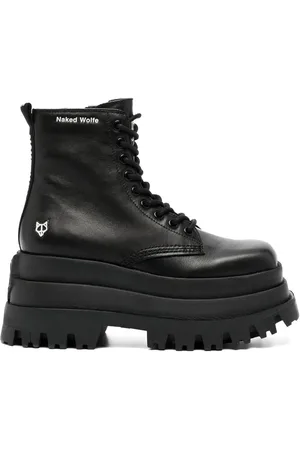 Naked Wolfe Sloane leather stacked-sole boots