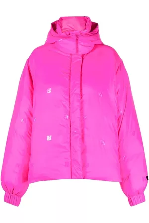 ROTATE Tina logo-patch zip-up jacket