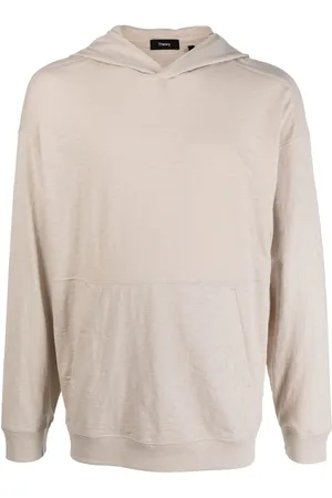 THEORY Melange-effect knit hoodie